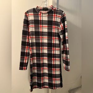 Long sleeve plaid dress
